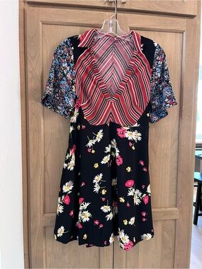 Free People Mix Prints Mini Dress